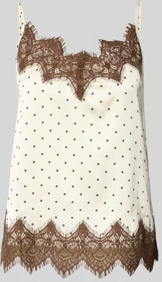 Jake*s Casual pyjamabovendeel met kant