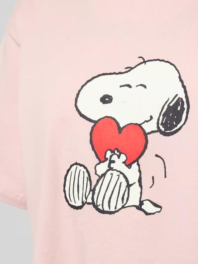 Jake*s Casual pyjamabovendeel met peanuts -print