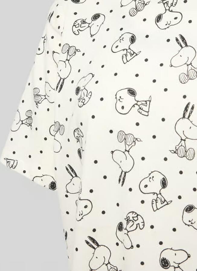 Jake*s Casual pyjamabovendeel met peanuts -print