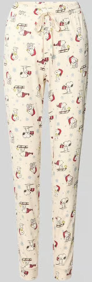 Jake*s Casual Pyjamabroek van puur katoen met Peanuts -print