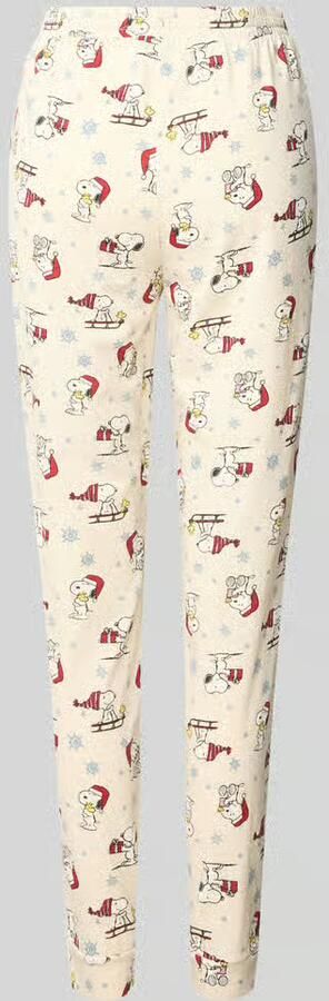 Jake*s Casual Pyjamabroek van puur katoen met Peanuts -print - Foto 2