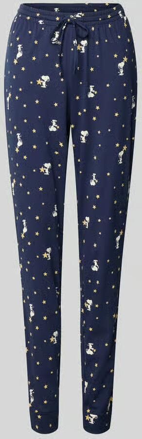 Jake*s Casual Pyjamabroek van puur katoen met Peanuts -print