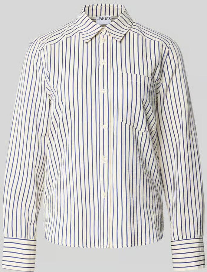 Jake*s Casual Regular fit blouse met borstzak