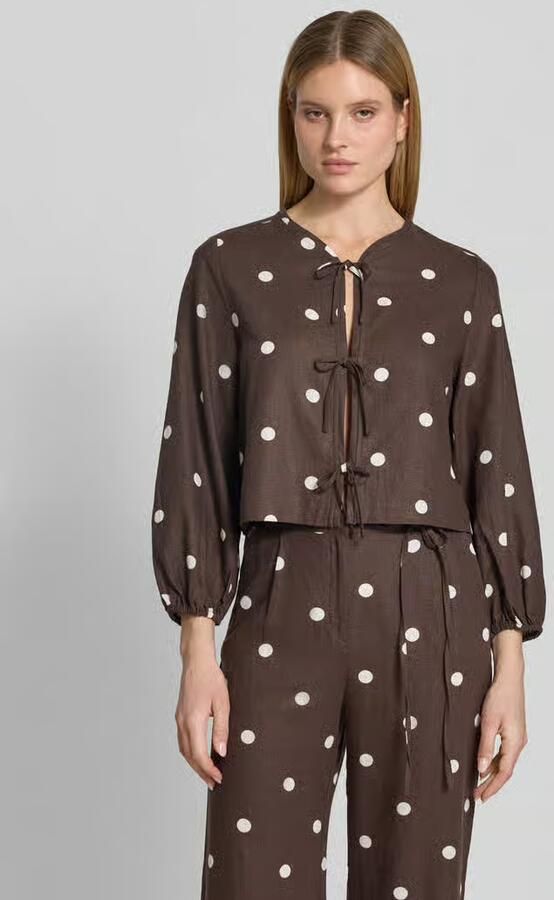 Jake*s Casual Regular fit blouse met sierstrikken - Foto 2