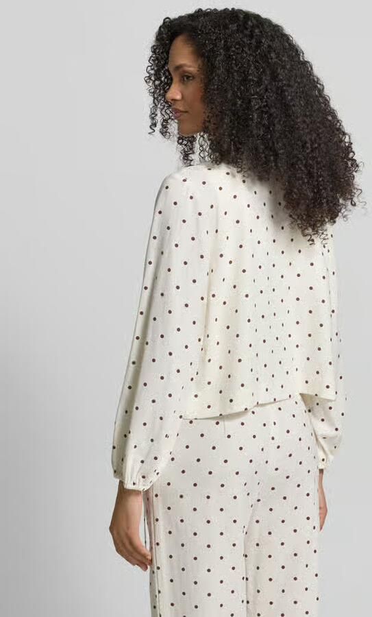 Jake*s Casual Regular fit blouse met sierstrikken - Foto 3