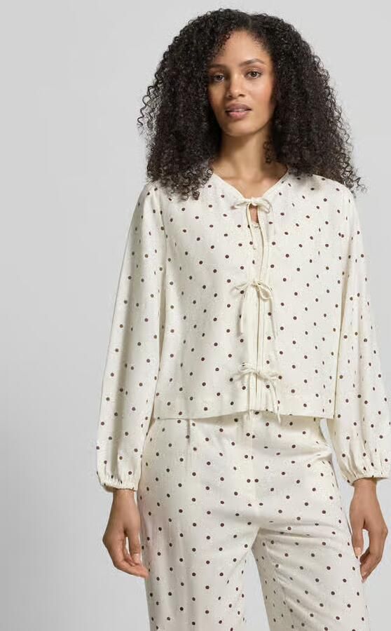 Jake*s Casual Regular fit blouse met sierstrikken - Foto 2