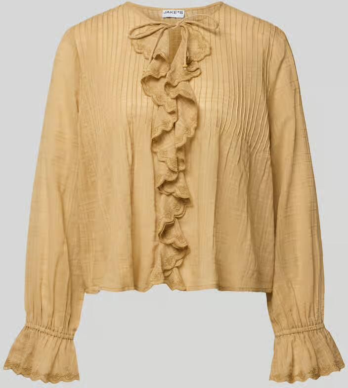 Jake*s Casual regular fit blouse met volants