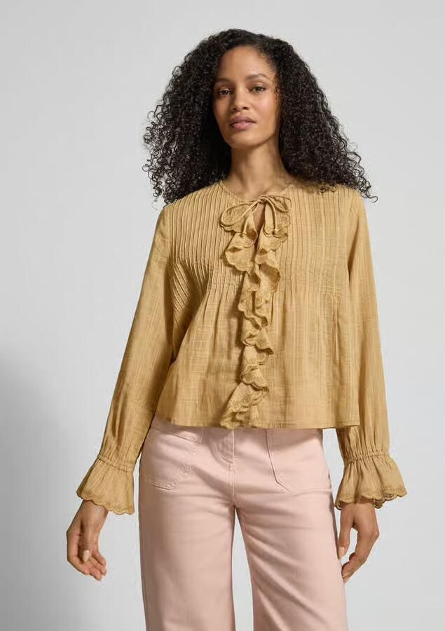 Jake*s Casual regular fit blouse met volants - Foto 2