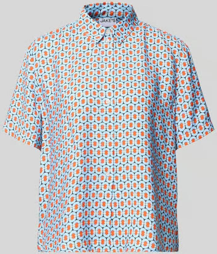 Jake*s Casual Regular fit Blouse van Viscosemix met 1 2-mouwen