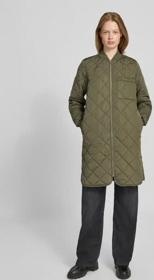 Jake*s Casual Regular fit gewatteerde lange jas met opstaande kraag - Foto 2