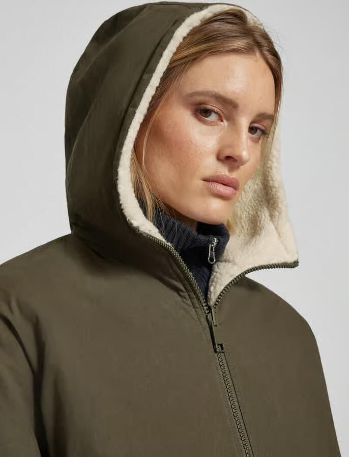 Jake*s Casual Regular fit keerbare lange jas met opgestikte steekzakken