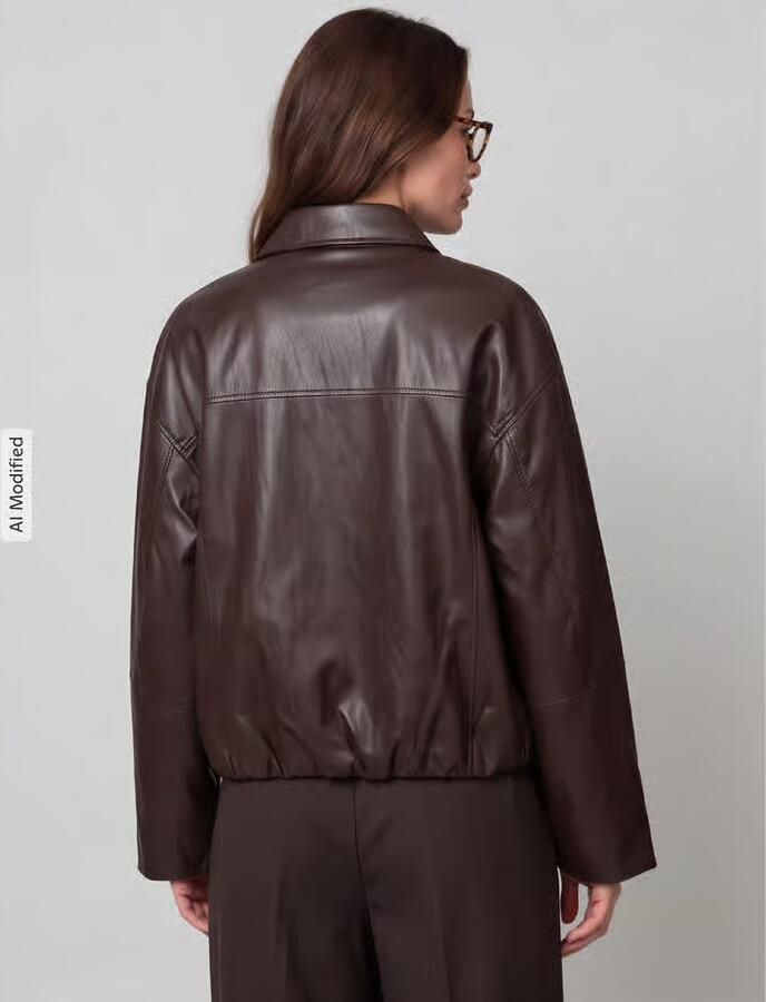 Jake*s Casual Regular fit kunstleren jack met overgeslagen schouders - Foto 3