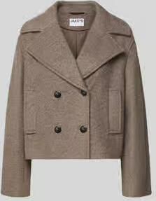 Jake*s Casual Regular fit lange jas met wol