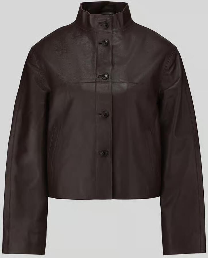 Jake*s Casual Regular fit leren jack van puur lamsnappa