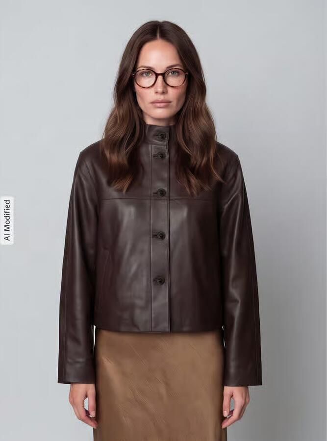 Jake*s Casual Regular fit leren jack van puur lamsnappa - Foto 3