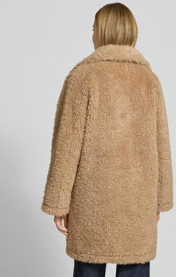 Jake*s Casual Regular Fit mantel van teddyfleece met omgeslagen kraag
