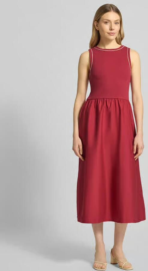 Jake*s Casual regular fit midi-jurk met ronde hals - Foto 3