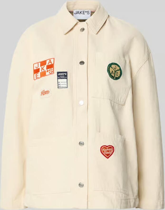 Jake*s Casual Regular fit overhemdjack met motief-patches - Foto 2