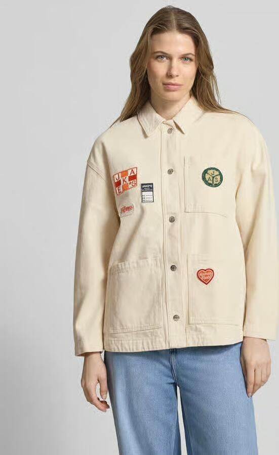 Jake*s Casual Regular fit overhemdjack met motief-patches - Foto 2