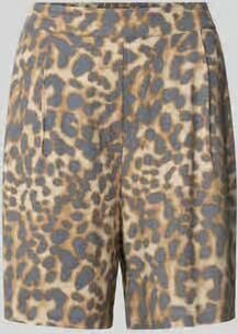 Jake*s Casual regular fit shorts van viscosemix met all-over dierenprint