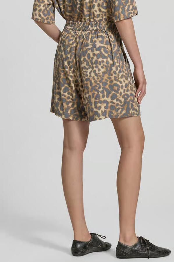 Jake*s Casual regular fit shorts van viscosemix met all-over dierenprint - Foto 2