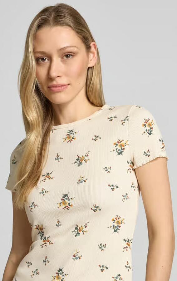 Jake*s Casual regular fit t-shirt met all-over bloemenmotief