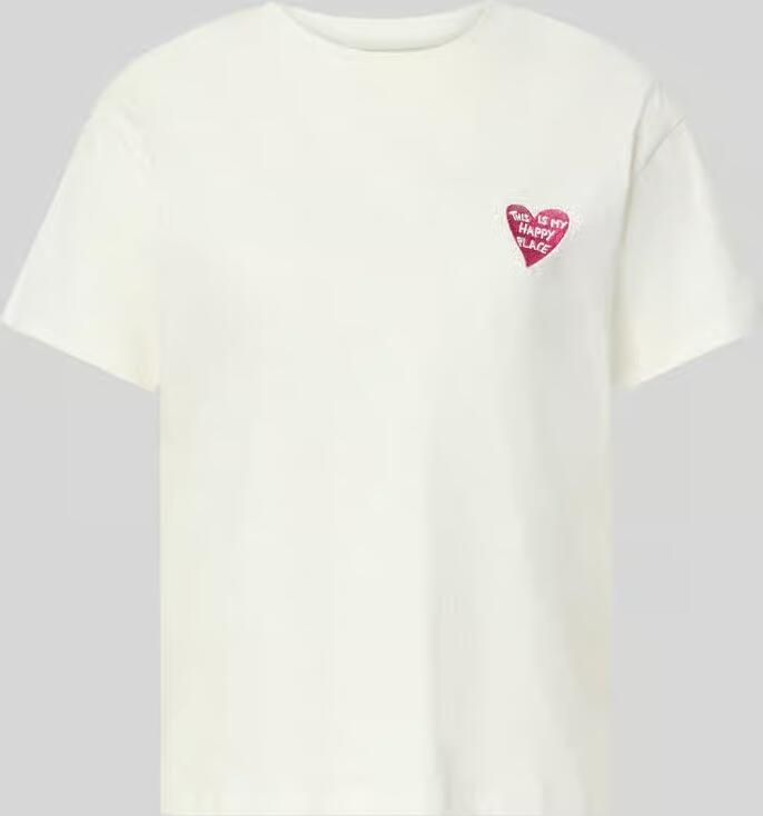 Jake*s Casual regular fit T-shirt met motiefstitching - Foto 2