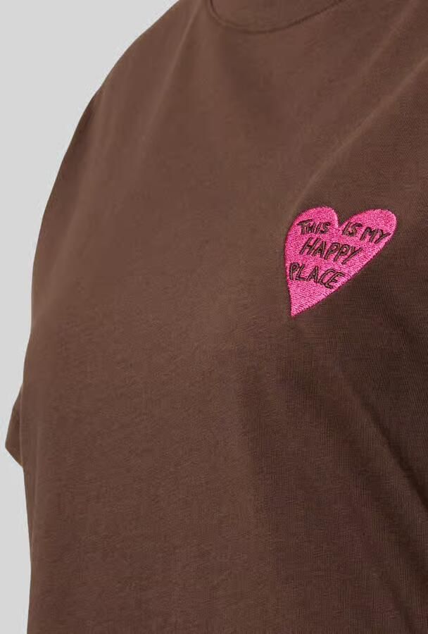 Jake*s Casual regular fit T-shirt met motiefstitching