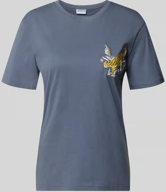 Jake*s Casual regular fit T-shirt van katoenmix - Foto 2