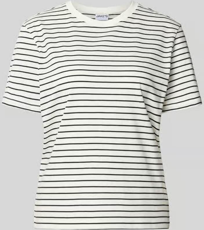 Jake*s Casual regular fit T-shirt van puur katoen - Foto 2