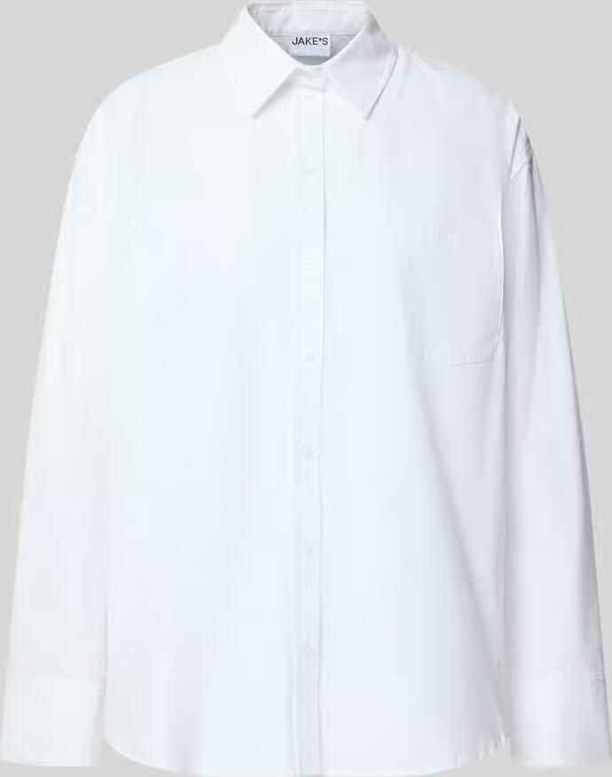 Jake*s Casual Relaxed fit blouse met borstzak - Foto 2