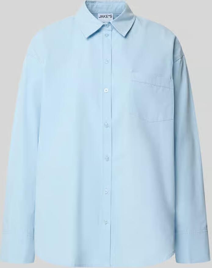 Jake*s Casual Relaxed fit blouse met borstzak - Foto 2