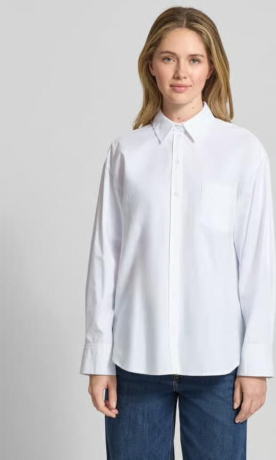 Jake*s Casual Relaxed fit blouse met borstzak - Foto 3