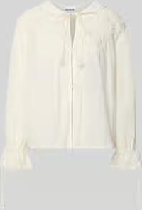 Jake*s Casual relaxed fit blouse met kant en rijgveter