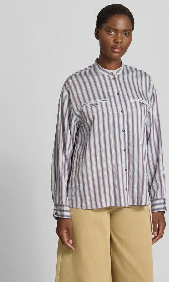 Jake*s Casual relaxed fit blouse met lange mouwen van viscosemix - Foto 2