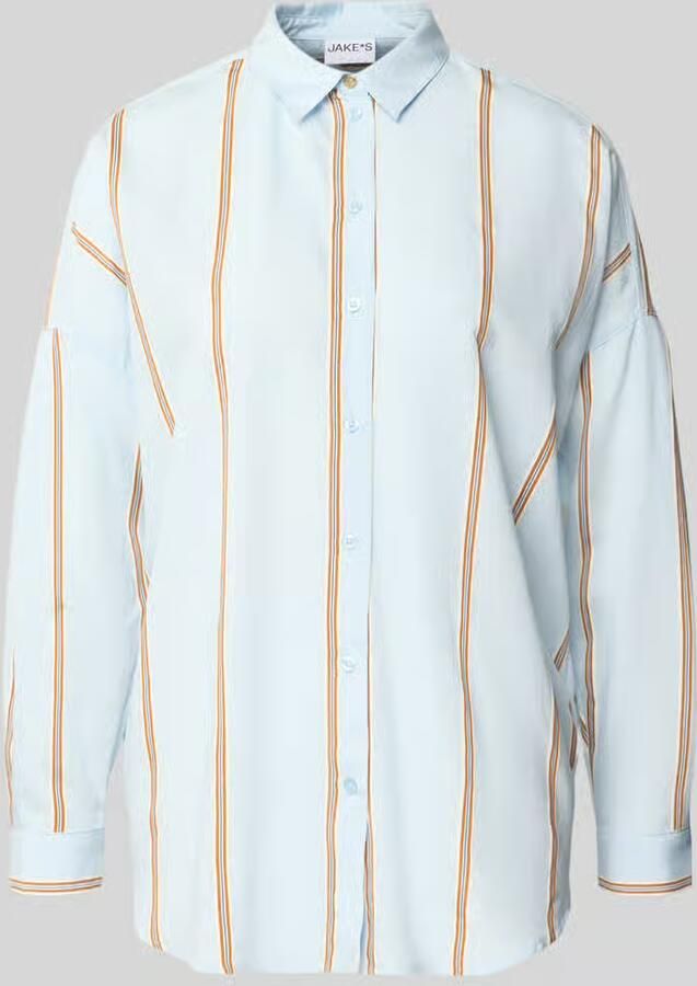 Jake*s Casual relaxed fit blouse van viscosemix - Foto 2