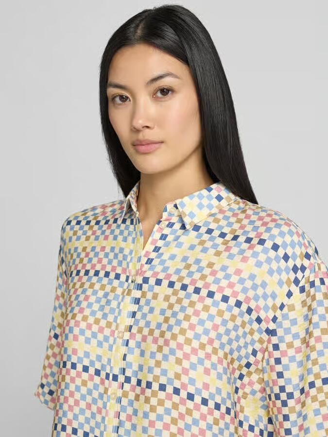 Jake*s Casual relaxed fit blouse van viscosemix in all-over look