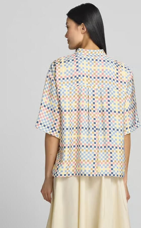 Jake*s Casual relaxed fit blouse van viscosemix in all-over look
