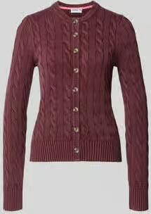 Jake*s Casual relaxed fit gebreid jack van puur katoen