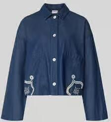 Jake*s Casual Relaxed fit jeansblouse van katoen