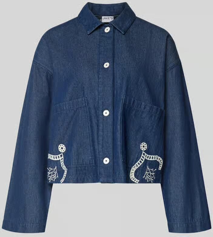 Jake*s Casual Relaxed fit jeansblouse van katoen - Foto 2