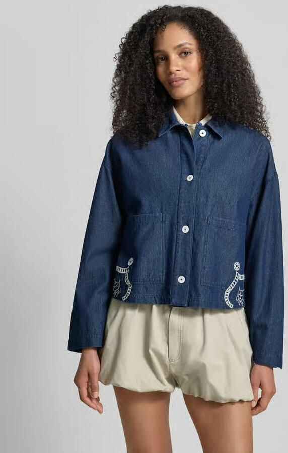 Jake*s Casual Relaxed fit jeansblouse van katoen - Foto 3
