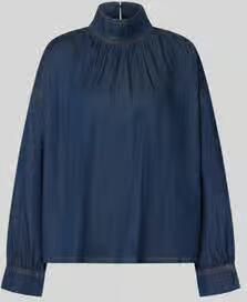 Jake*s Casual relaxed fit jeansblouse van mix van katoen en lyocell