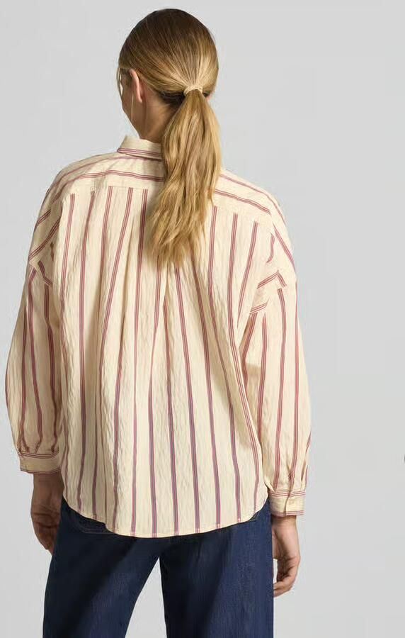 Jake*s Casual relaxed fit overhemdblouse van viscosemix