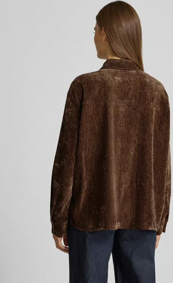 Jake*s Casual Relaxed fit overhemdkraag van fluweel