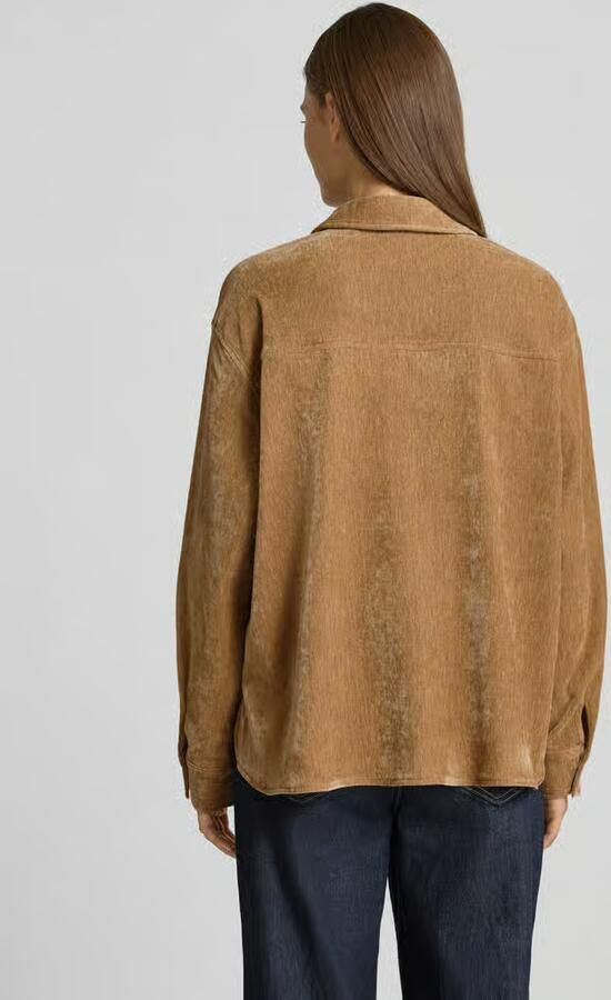 Jake*s Casual Relaxed fit overhemdkraag van fluweel