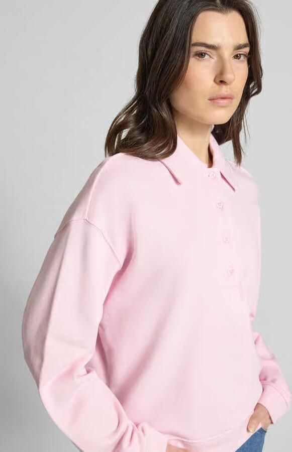 Jake*s Casual Relaxed fit sweatshirt met polokraag