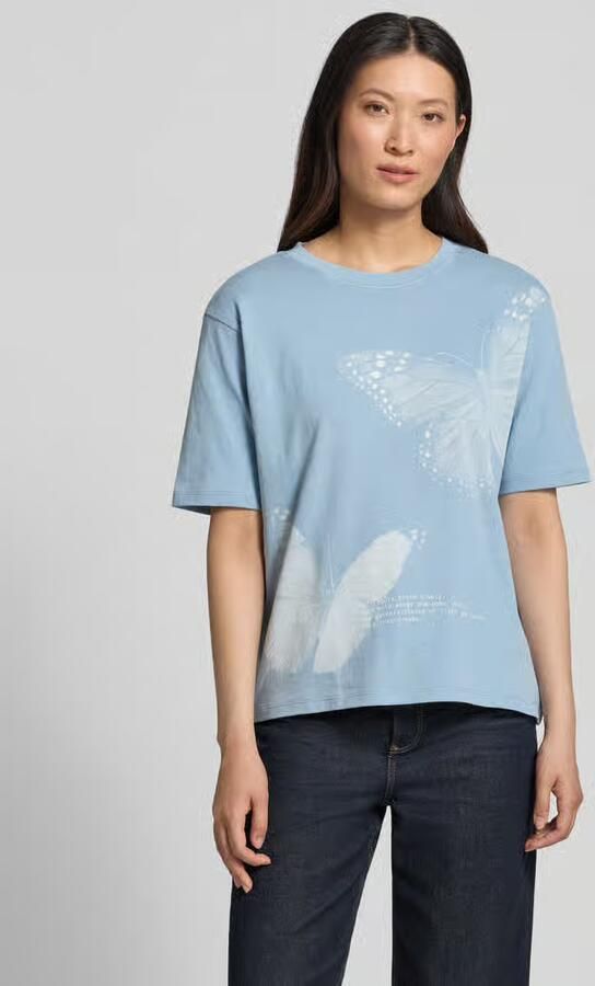 Jake*s Casual relaxed fit T-shirt met motiefprint - Foto 3
