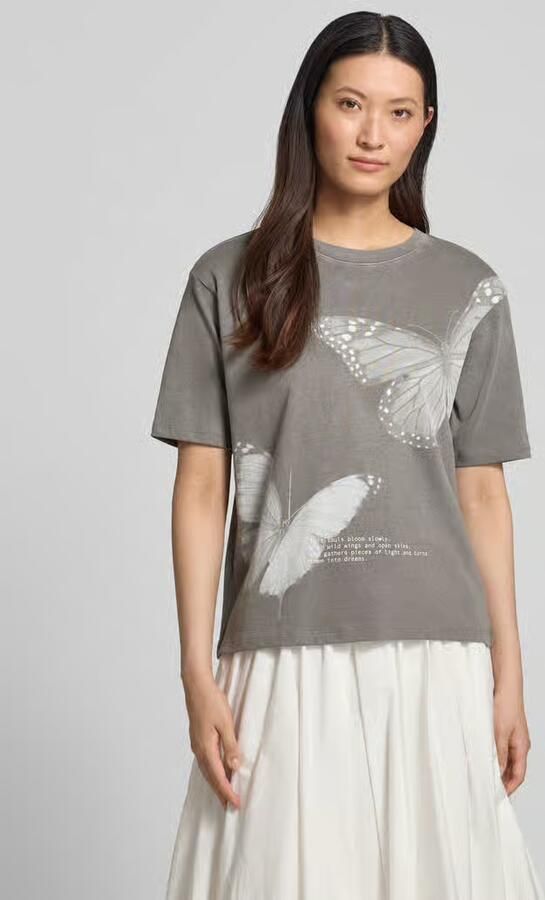 Jake*s Casual relaxed fit T-shirt met motiefprint - Foto 4