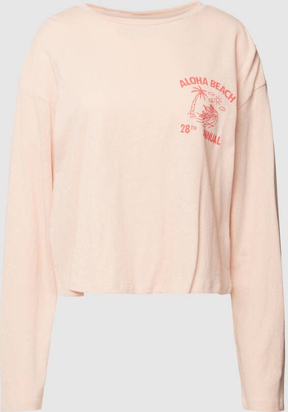 Jake*s Casual Shirt met lange mouwen en statementprint